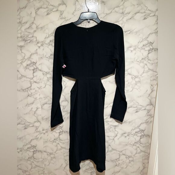 BIRGITTE HERSKIND Ignes Cutout Long Sleeve Sheath Dress In Black - Picture 8 of 11